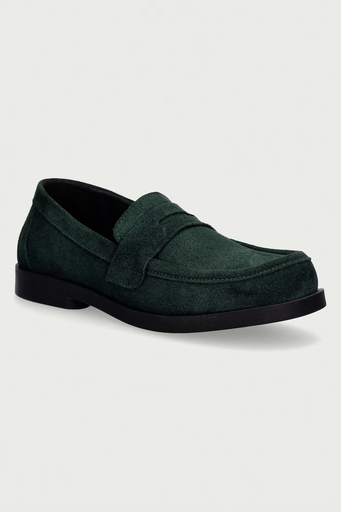 Fly London loafersy damskie zamszowe ANKI534FLY zielony P145534002