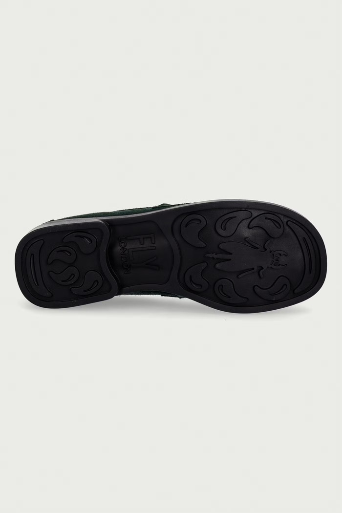 Fly London loafersy damskie zamszowe ANKI534FLY P145534002 zielony