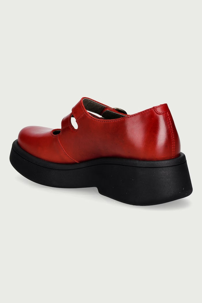 Obuwie Fly London Półbuty damskie skórzane MILY532FLY P145532002 czerwony