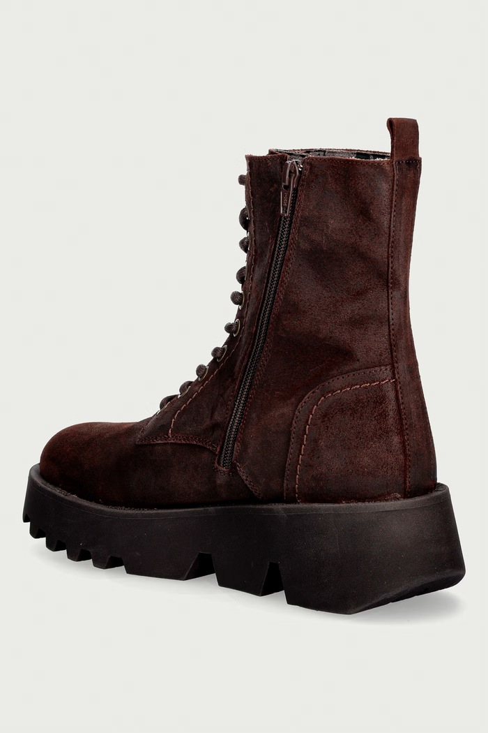 Scarpe Fly London Workers da donna in scamoscio ZAVE500FLY P145500002 marrone