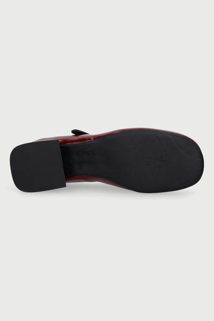 Γόβες Mary Jane δερμάτινες CADS460FLY Fly London μπορντό P145460004