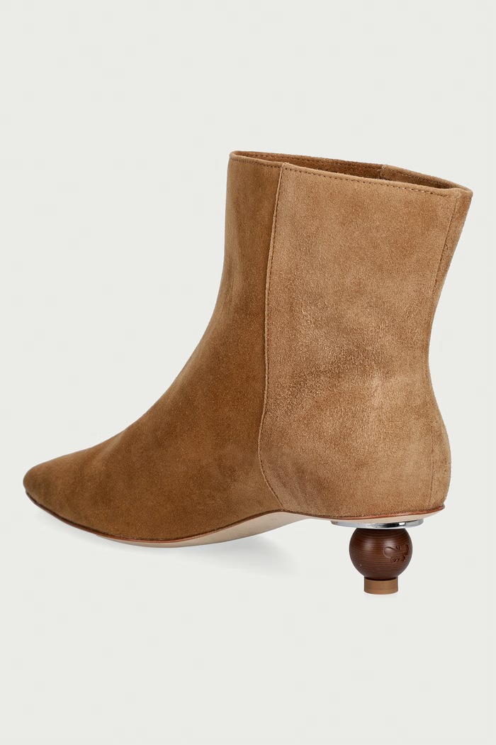 Obuwie Weekend Max Mara botki damskie zamszowe 2625796014600.CAMEL brązowy