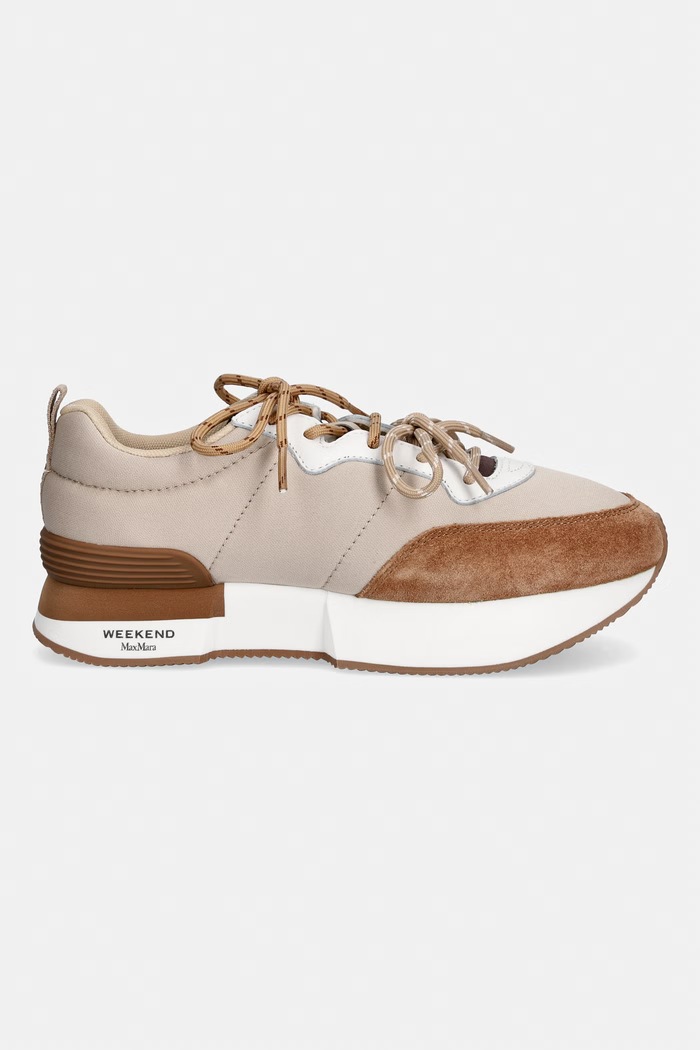 Weekend Max Mara sneakersy damskie 2625766034600.IVORY brązowy AW26