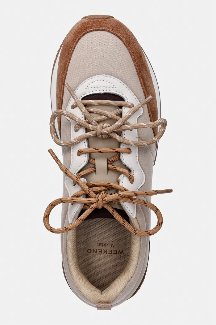 Weekend Max Mara sneakersy damskie brązowy 2625766034600.IVORY