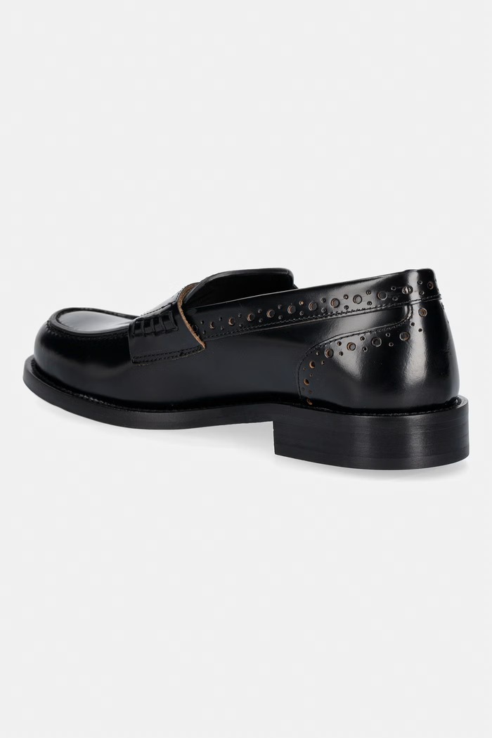 Obuwie Weekend Max Mara mokasyny damskie skórzane 2625526134600.BLACK czarny