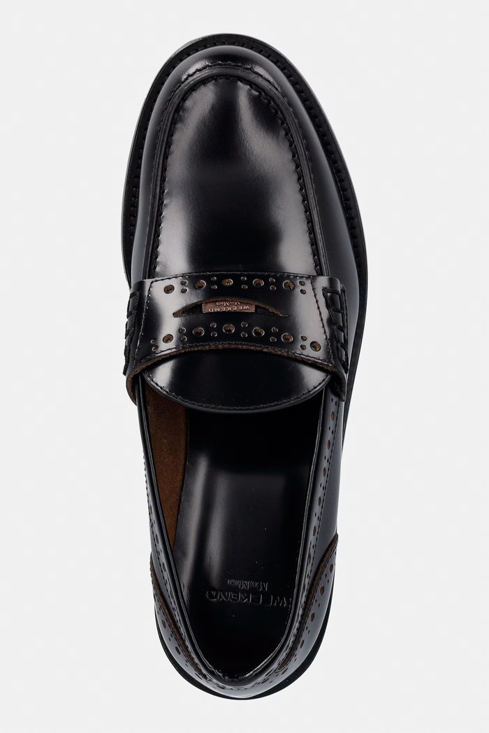 Weekend Max Mara mokasyny damskie skórzane czarny 2625526134600.BLACK