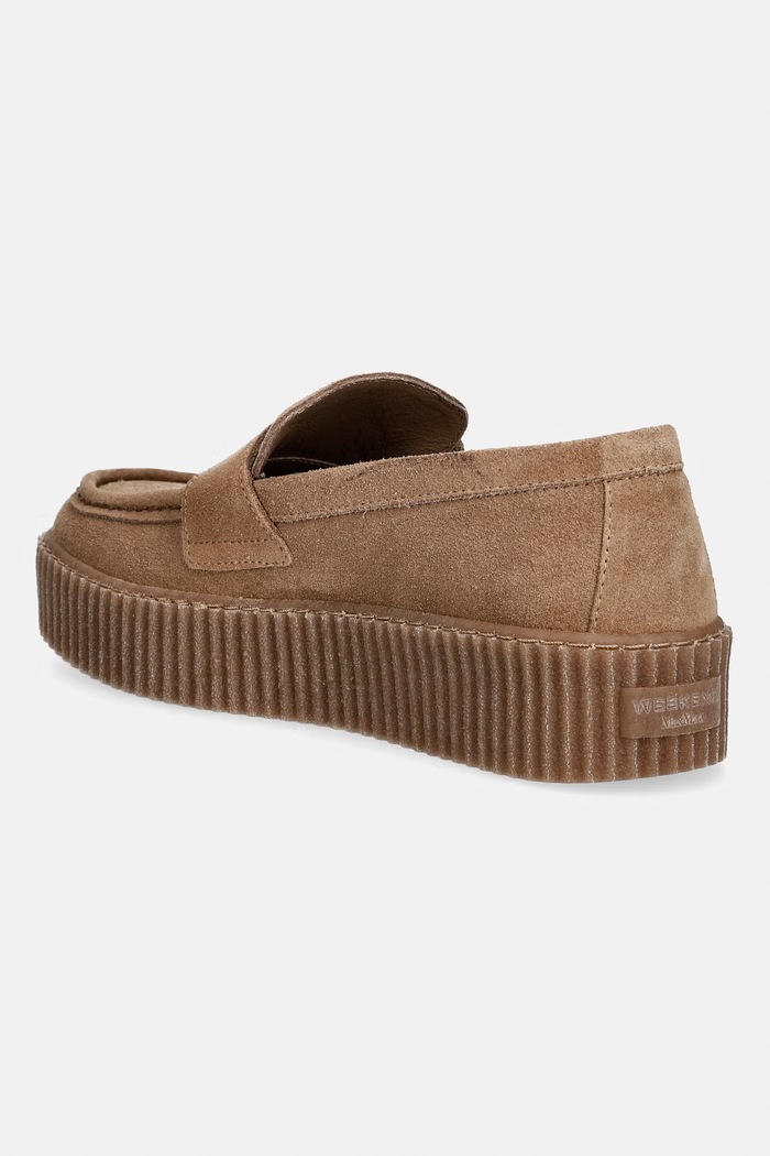 Obuwie Weekend Max Mara loafersy damskie zamszowe 2625526114600.HONEY brązowy