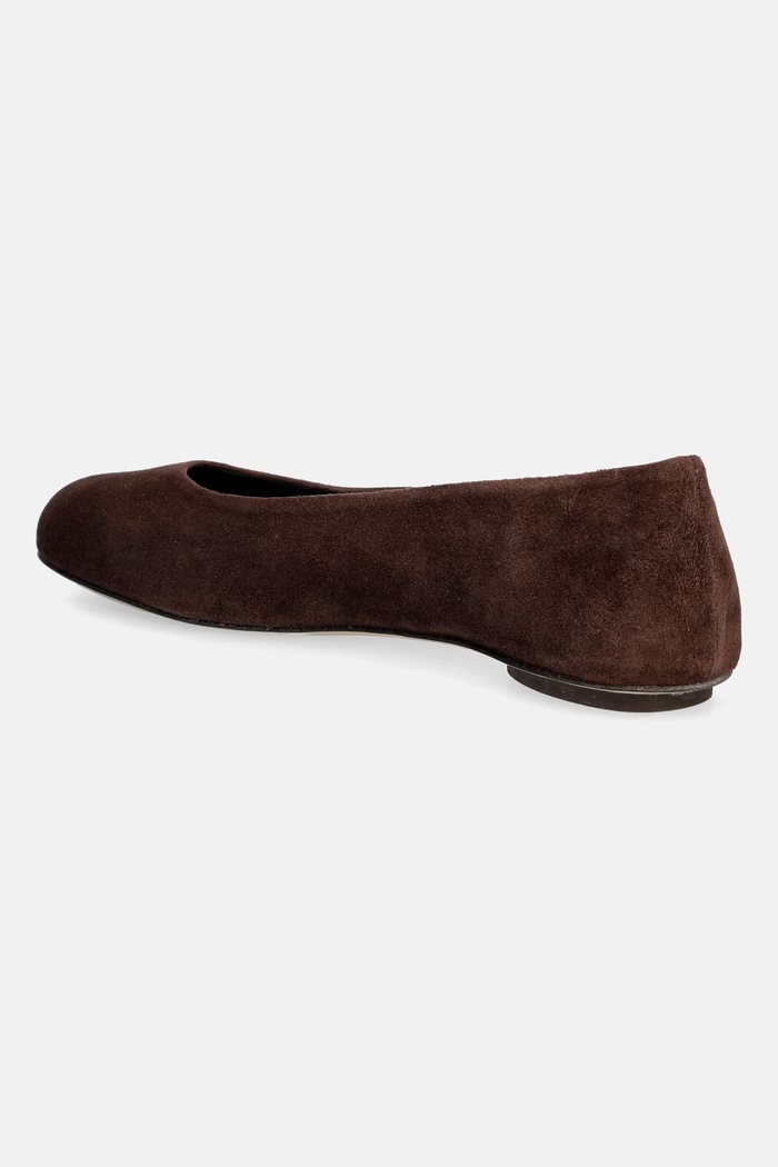Obuwie Weekend Max Mara baleriny zamszowe 2625526054600.CHOCOLATE brązowy
