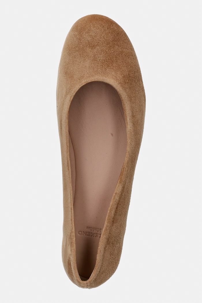 Weekend Max Mara baleriny zamszowe brązowy 2625526054600.CAMEL