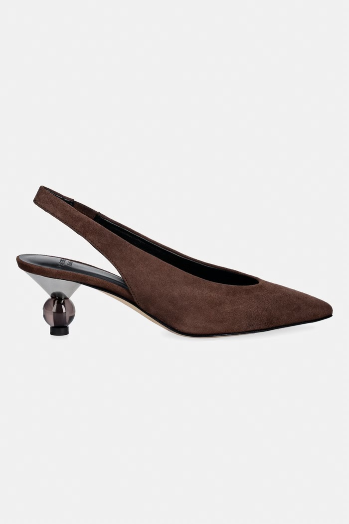Weekend Max Mara czółenka zamszowe 2625526034600.CHOCOLATE brązowy AW26