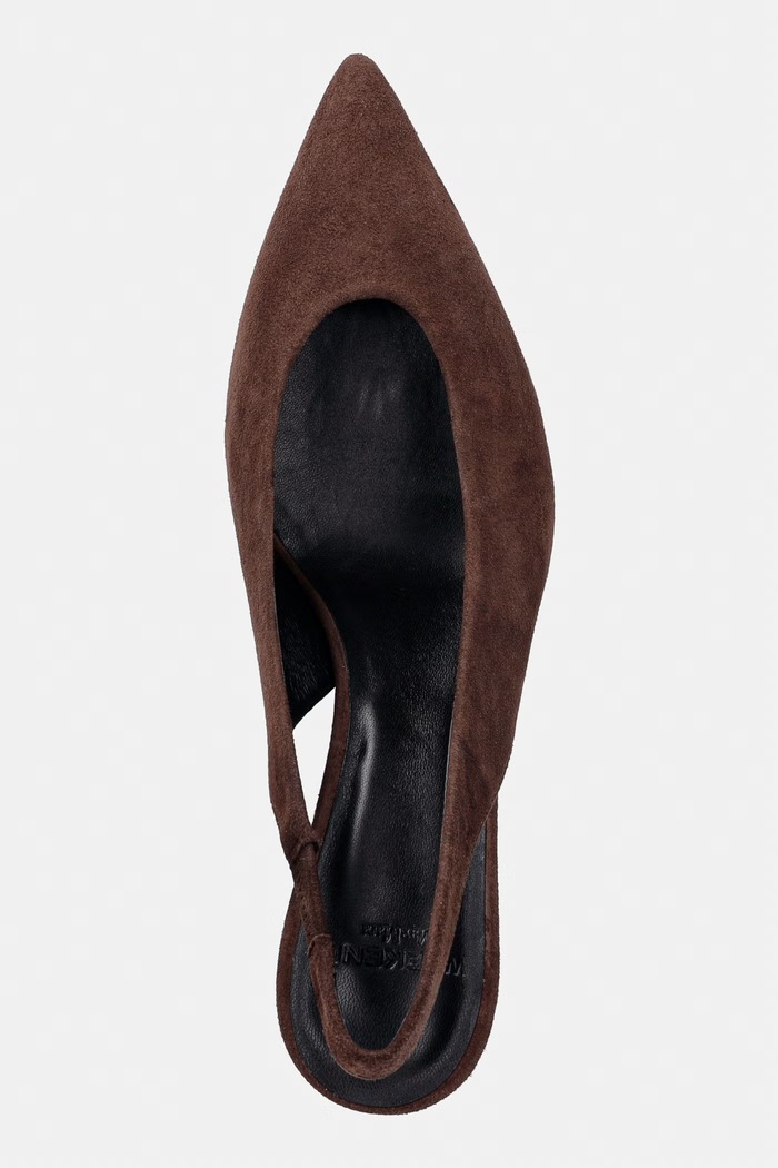 Weekend Max Mara czółenka zamszowe brązowy 2625526034600.CHOCOLATE