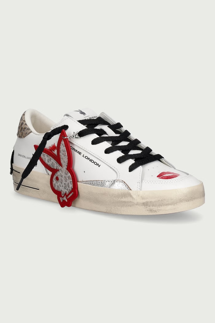 Crime London SK8 DELUXE sneakersy damskie skórzane biały 88113AA9.10
