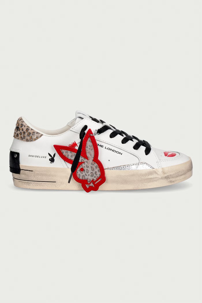 Crime London SK8 DELUXE sneakers γυναικεία δερμάτινα 88113AA9.10 λευκό AW26