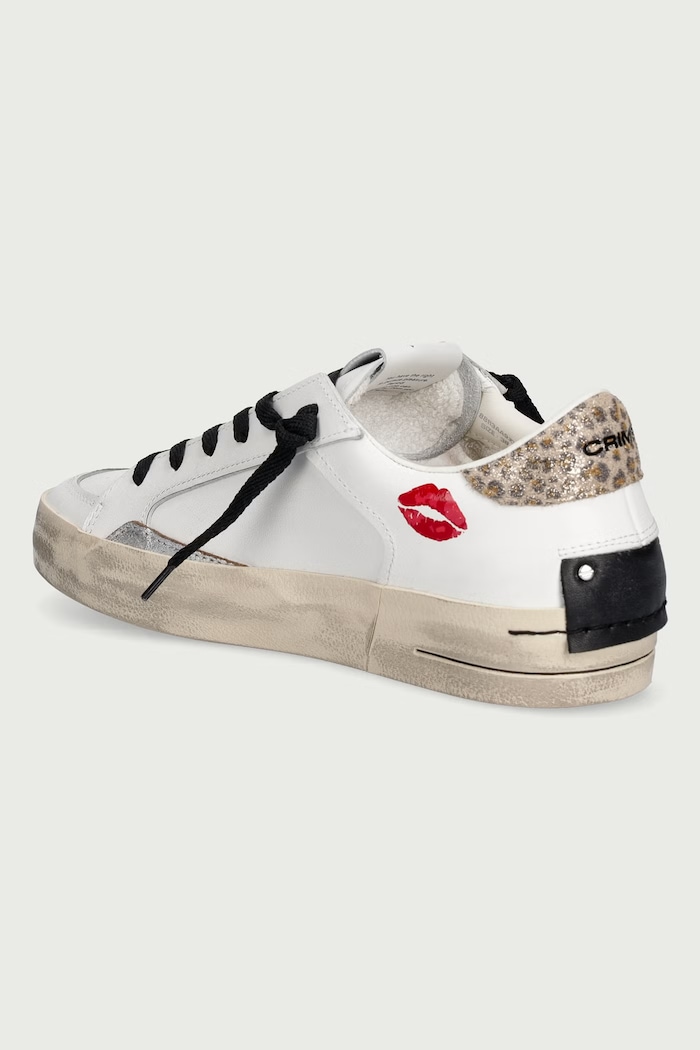 Obuwie Crime London SK8 DELUXE sneakersy damskie skórzane 88113AA9.10 biały