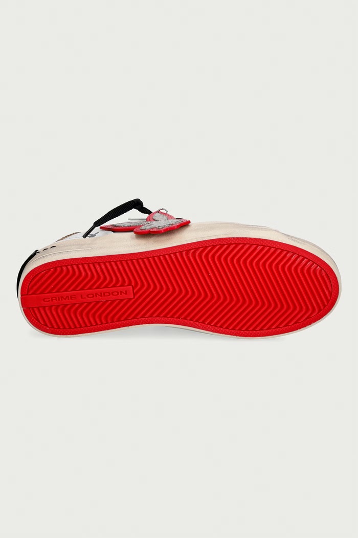 SK8 DELUXE sneakers γυναικεία δερμάτινα Crime London λευκό 88113AA9.10