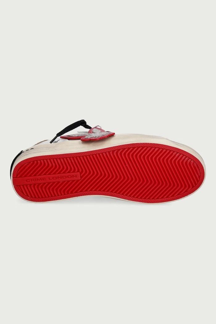 SK8 DELUXE sneakers boty dámské kožené Crime London bílá 88113AA9.10