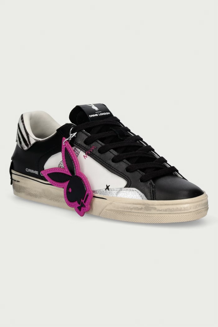 Crime London DECONSTRUCTED sneakersy damskie skórzane biały 88051AA9.20