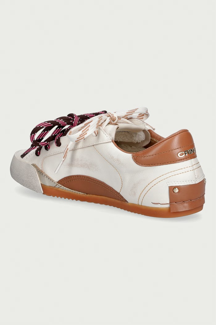 Obuwie Crime London SNEAKERINA sneakersy damskie skórzane 23603AA9.10 biały