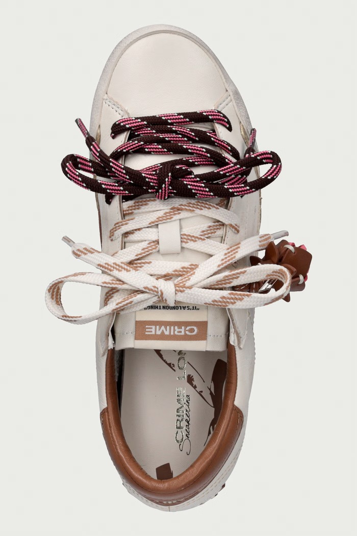 SNEAKERINA sneakersy damskie skórzane Crime London 23603AA9.10 biały