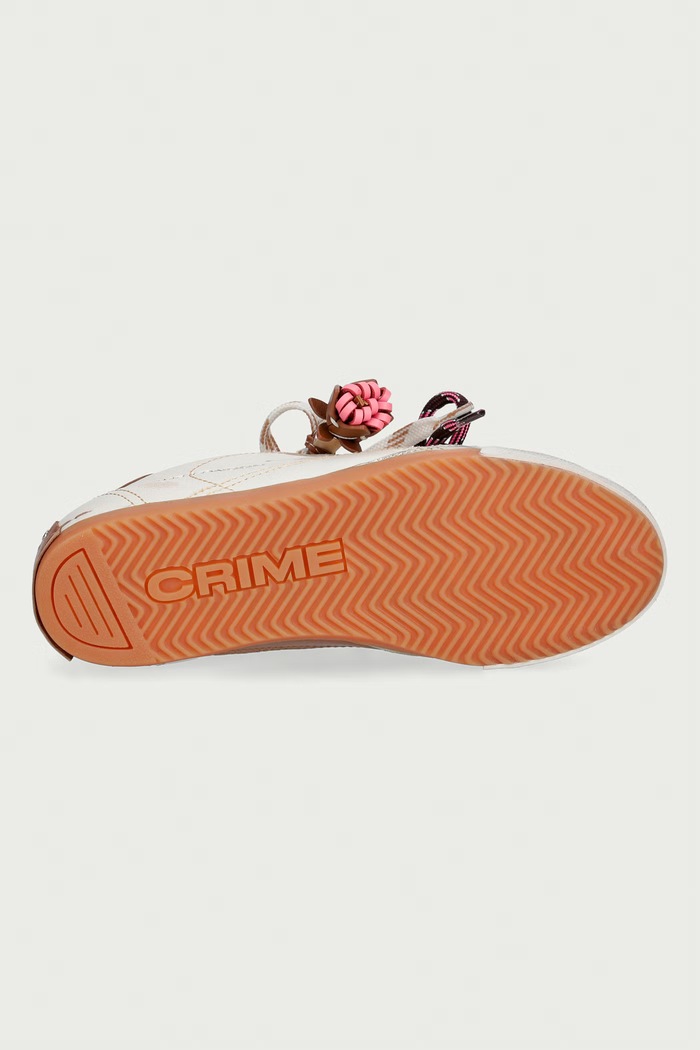 SNEAKERINA sneakersy damskie skórzane Crime London biały 23603AA9.10