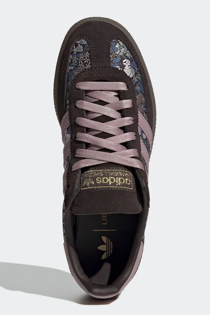Handball Spezial Liberty London sneakersy damskie adidas Originals KH9814 brązowy