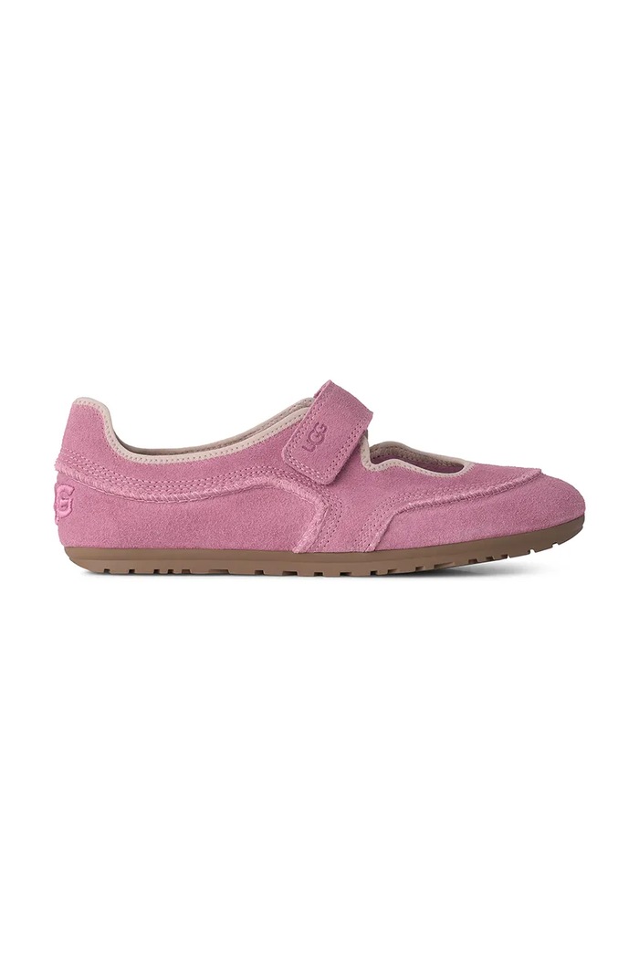 UGG Balerinke od brušene kože W Quill Mary Jane roza 1187530.DYR