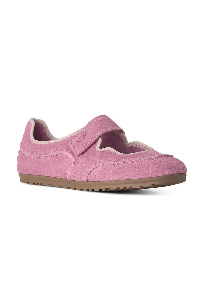 UGG Balerinke od brušene kože W Quill Mary Jane 1187530.DYR roza AW26