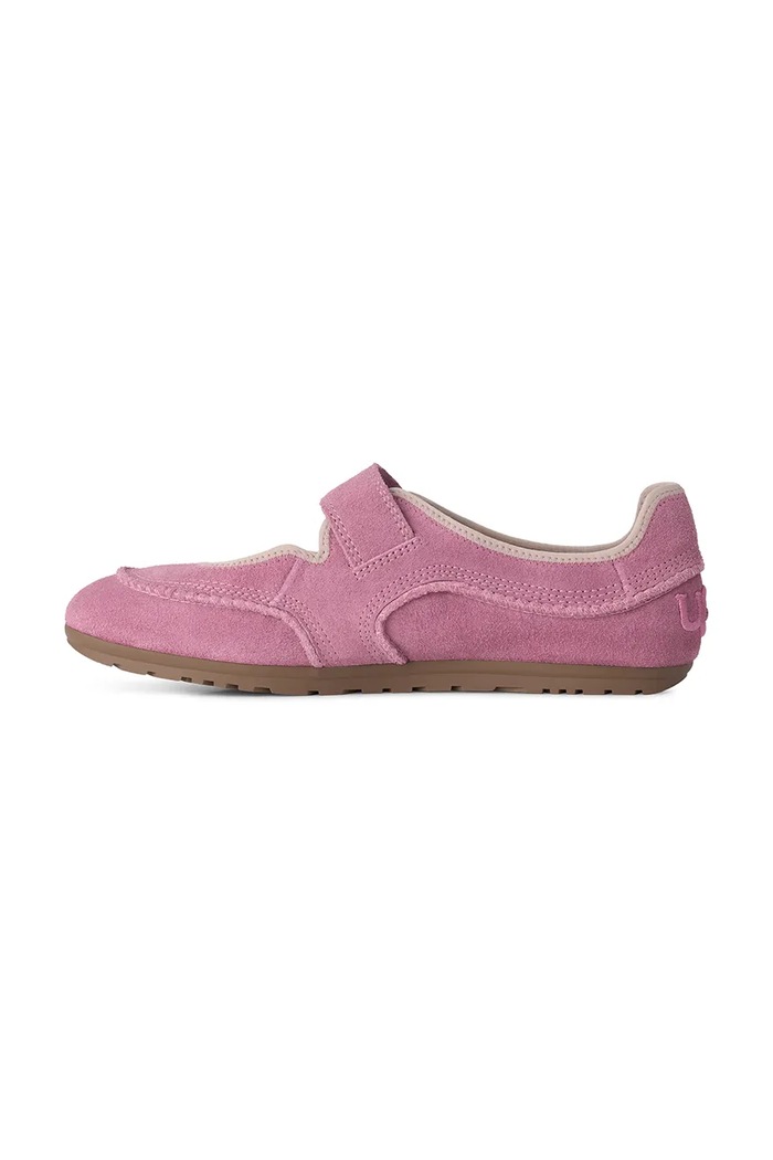 Balerinke od brušene kože W Quill Mary Jane UGG 1187530.DYR roza