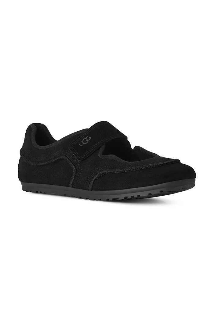 UGG Balerinke od brušene kože W Quill Mary Jane 1187530.BLK crna AW26