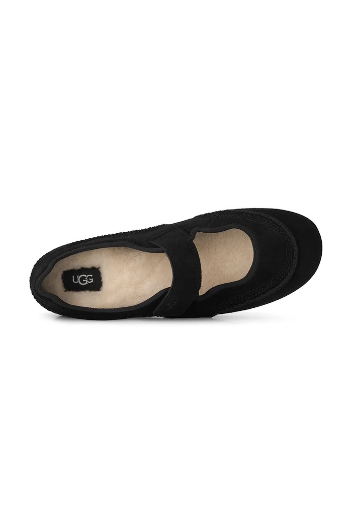 Balerinke od brušene kože W Quill Mary Jane UGG crna 1187530.BLK