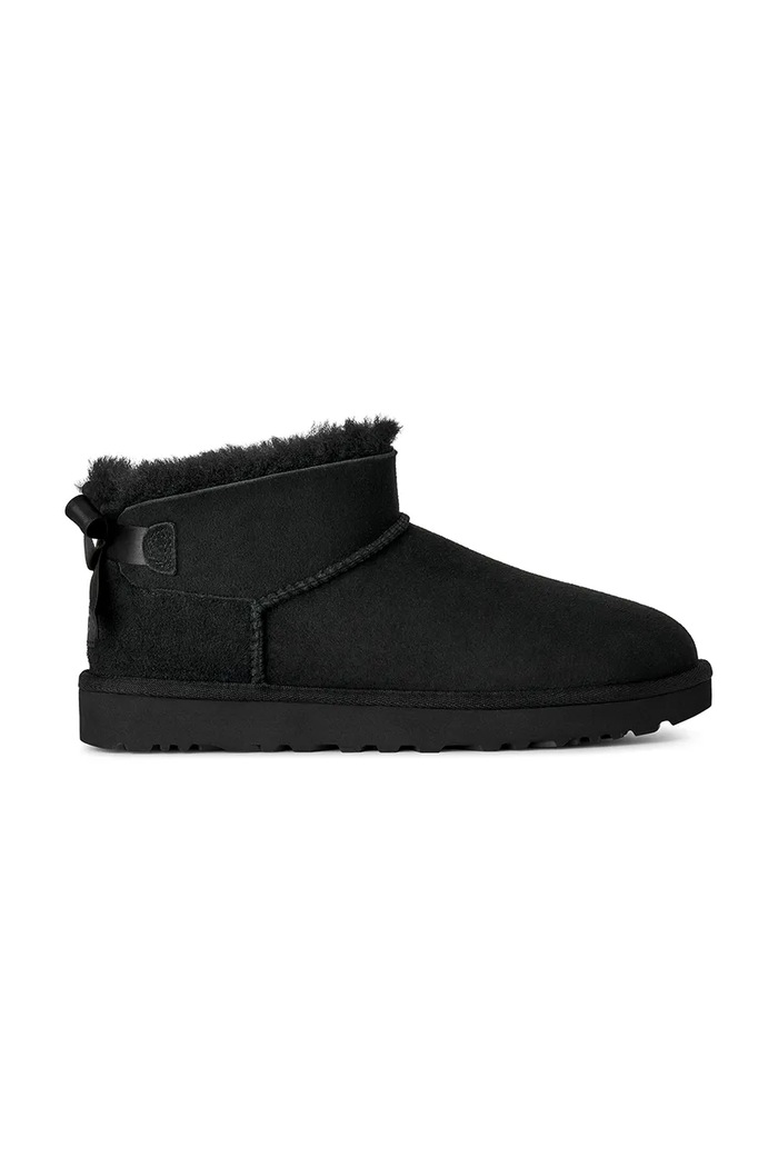 UGG W Ultra Mini Bailey Bow zimske čizme za žene od brušene kože crna 1185491.BLK