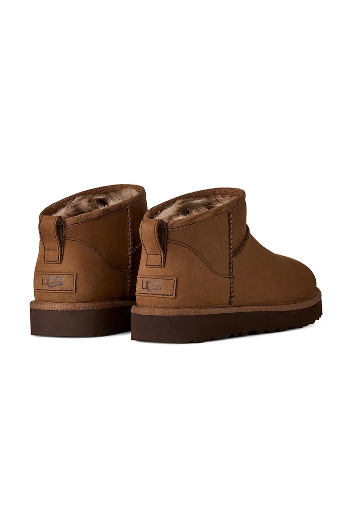Obuća UGG W Classic Ultra Mini Nubuck zimske čizme za žene od nubuka 1184556.DKC smeđa