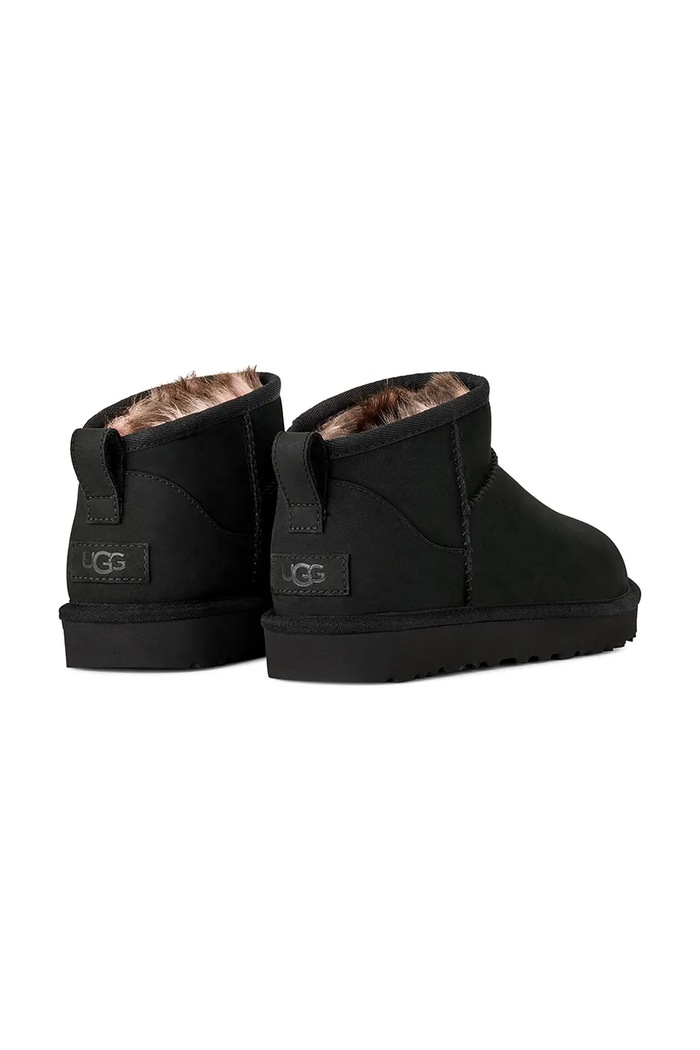 Obuća UGG W Classic Ultra Mini Nubuck zimske čizme za žene od brušene kože 1184556.BLK crna