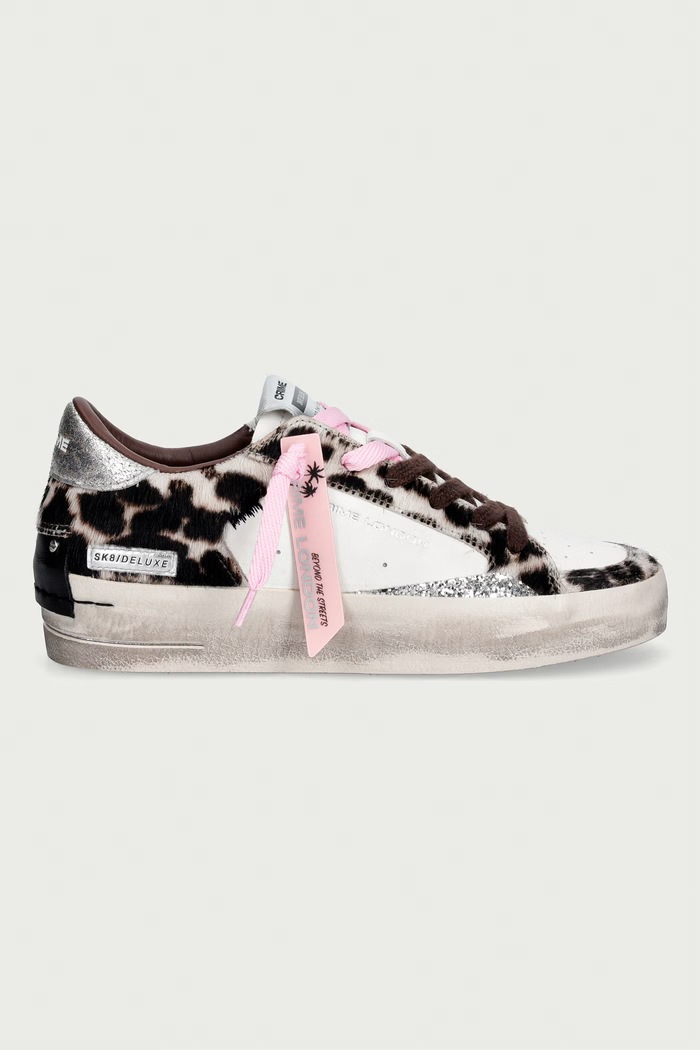 Crime London SK8 DELUXE WEDGE sneakers γυναικεία δερμάτινα 23151AA9.68 λευκό AW26