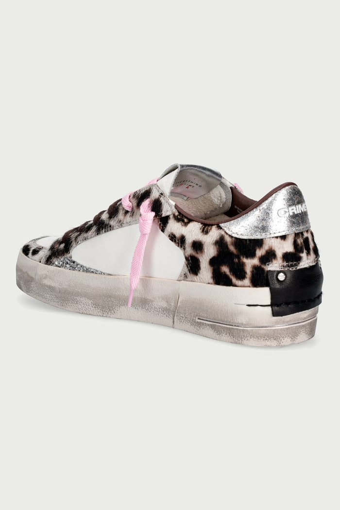 Παπούτσια Crime London SK8 DELUXE WEDGE sneakers γυναικεία δερμάτινα 23151AA9.68 λευκό