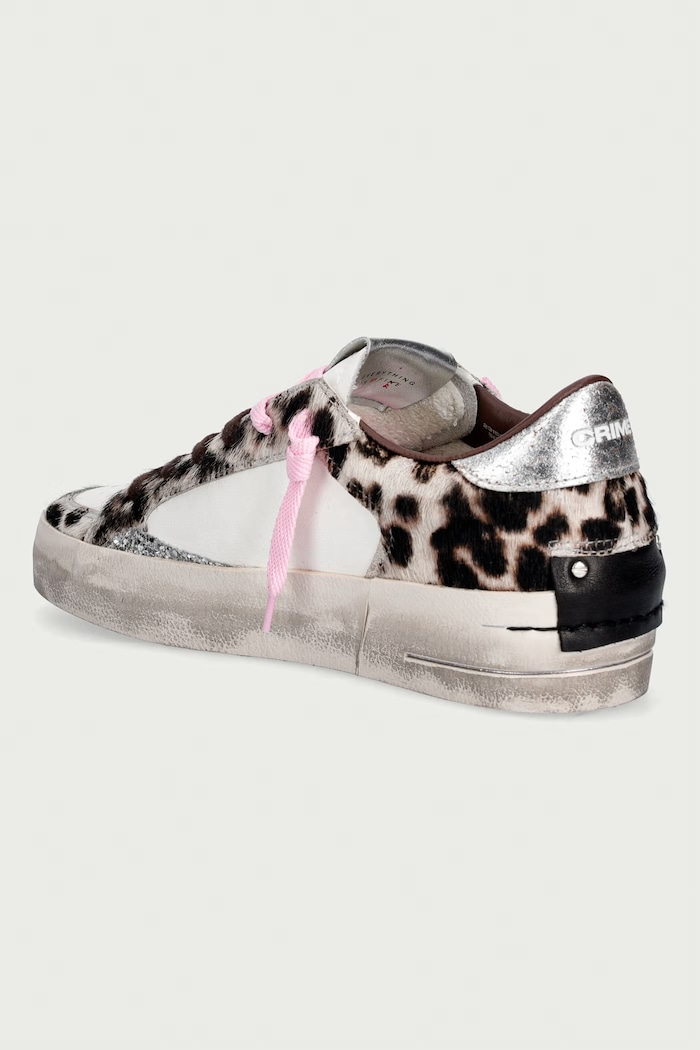 Παπούτσια Crime London SK8 DELUXE WEDGE sneakers γυναικεία δερμάτινα 23151AA9.68 λευκό