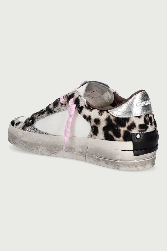 Obuwie Crime London SK8 DELUXE WEDGE sneakersy damskie skórzane 23151AA9.68 biały