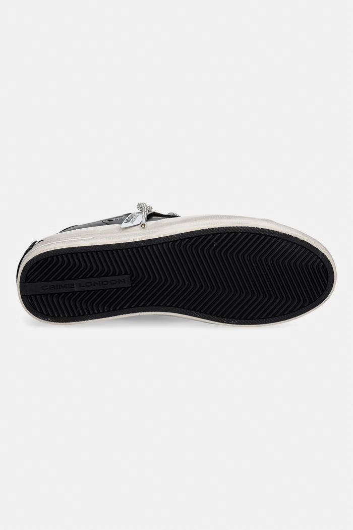 Crime London SK8 DELUXE WEDGE superge ženske usnjene 23150AA9.20 črna