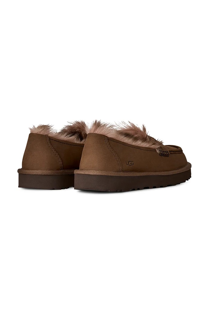 Παπούτσια UGG Loafers γυναικεία nubuck W Ellis Nubuck Loafer 1183310.DKC καφέ