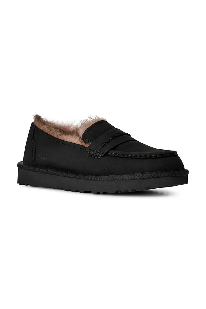 UGG Loafers γυναικεία nubuck W Ellis Nubuck Loafer 1183310.BLK μαύρο AW26