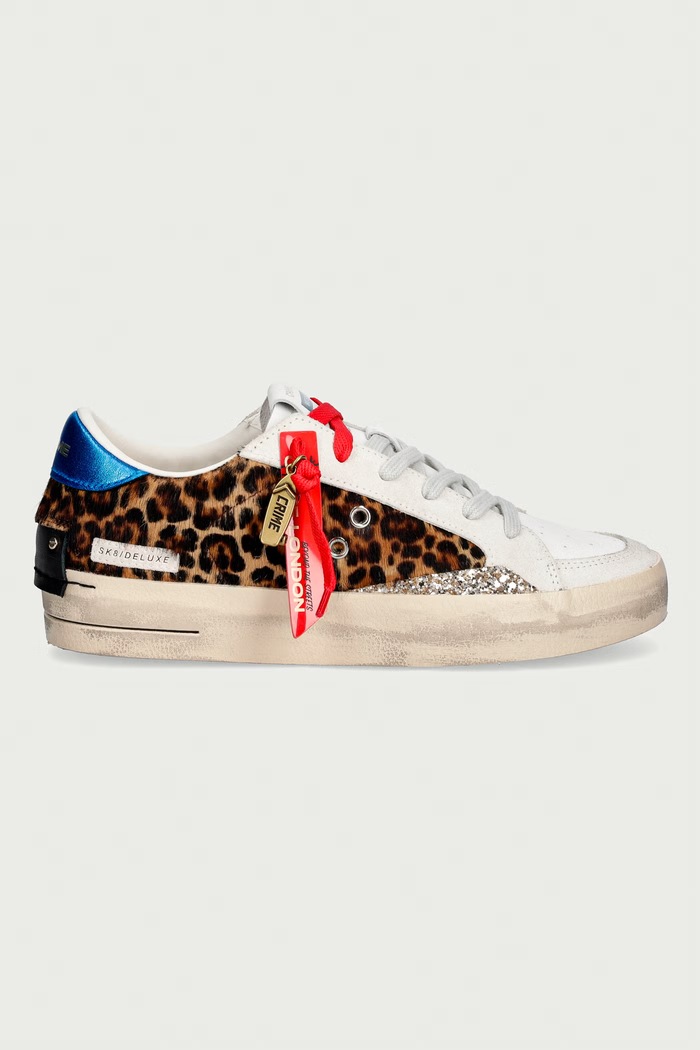 Crime London SK8 DELUXE sneakers γυναικεία δερμάτινα 23106AA9.68 καφέ AW26