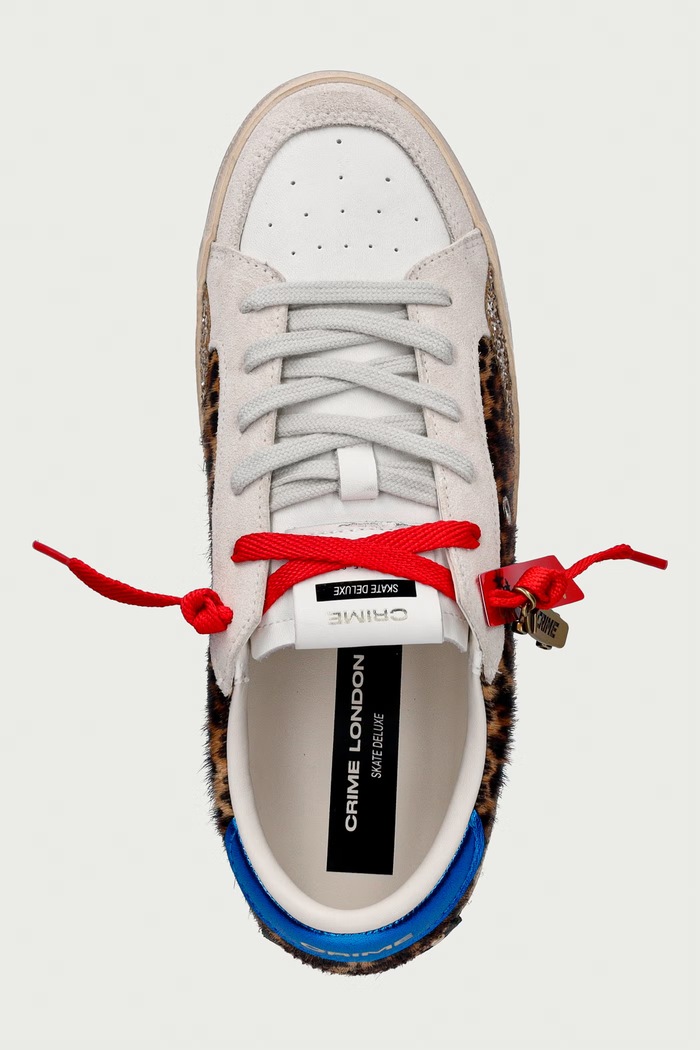 SK8 DELUXE sneakers γυναικεία δερμάτινα Crime London 23106AA9.68 καφέ