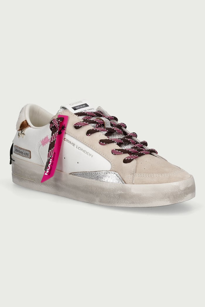 Crime London SKATE sneakersy damskie skórzane biały 23101AA9.10