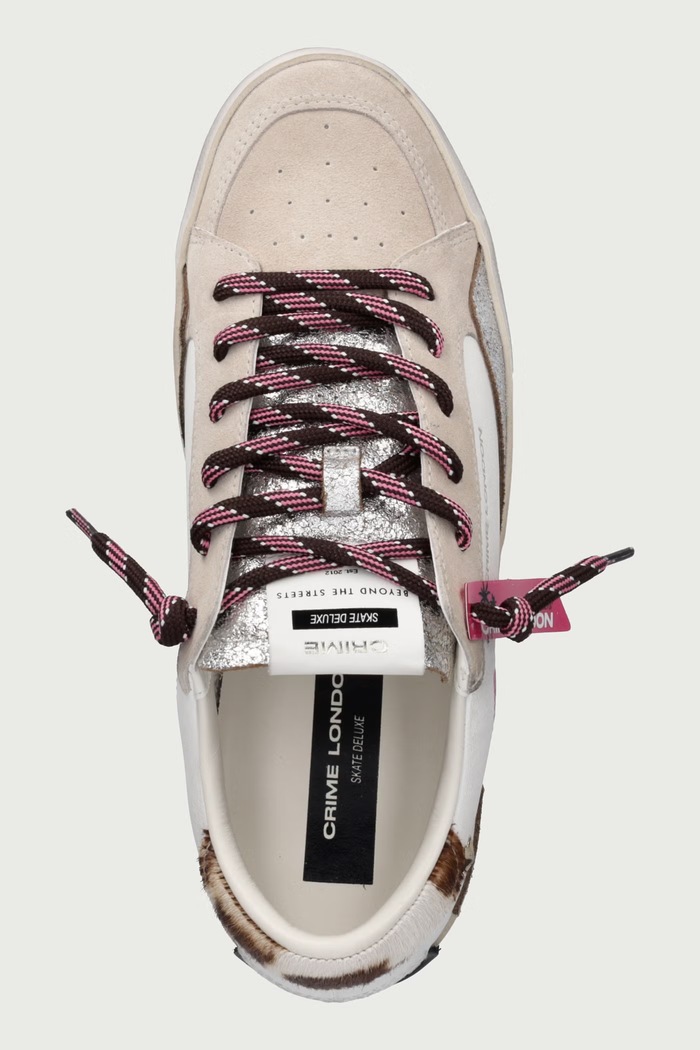 SKATE sneakersy damskie skórzane Crime London 23101AA9.10 biały