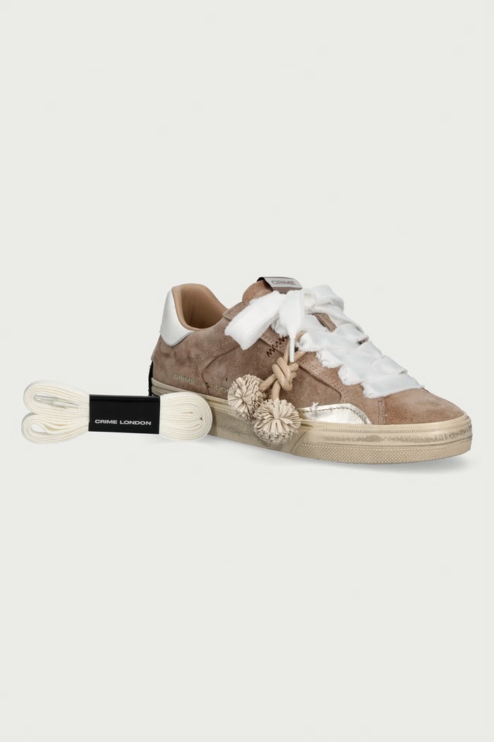 Crime London DECONSTRUCTED маратонки дамски от велур 23078AA9.15