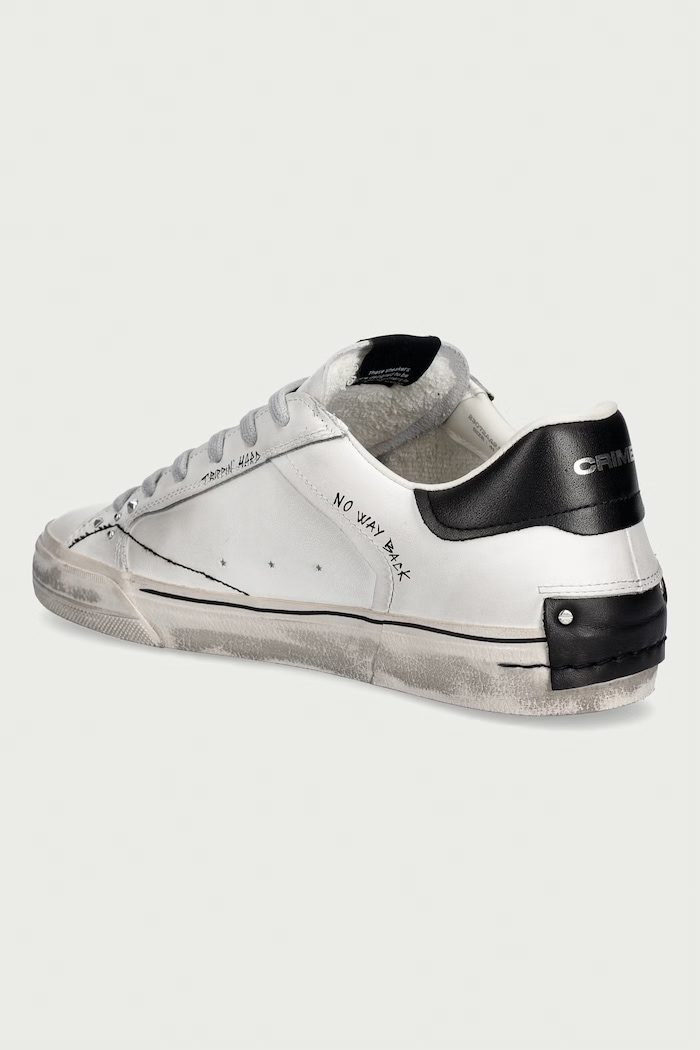 Încălțăminte Crime London DECONSTRUCTED sneakers pentru femei din piele 23072AA9.10 alb