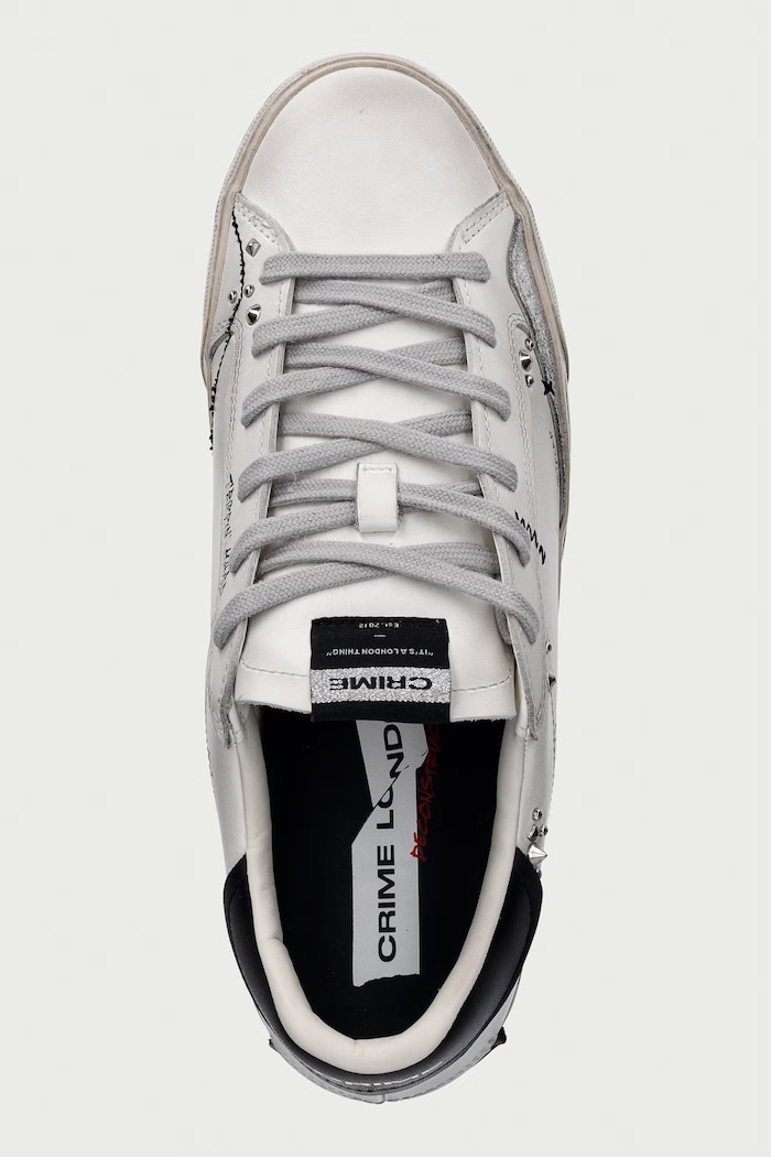 Crime London DECONSTRUCTED sneakers pentru femei din piele alb 23072AA9.10