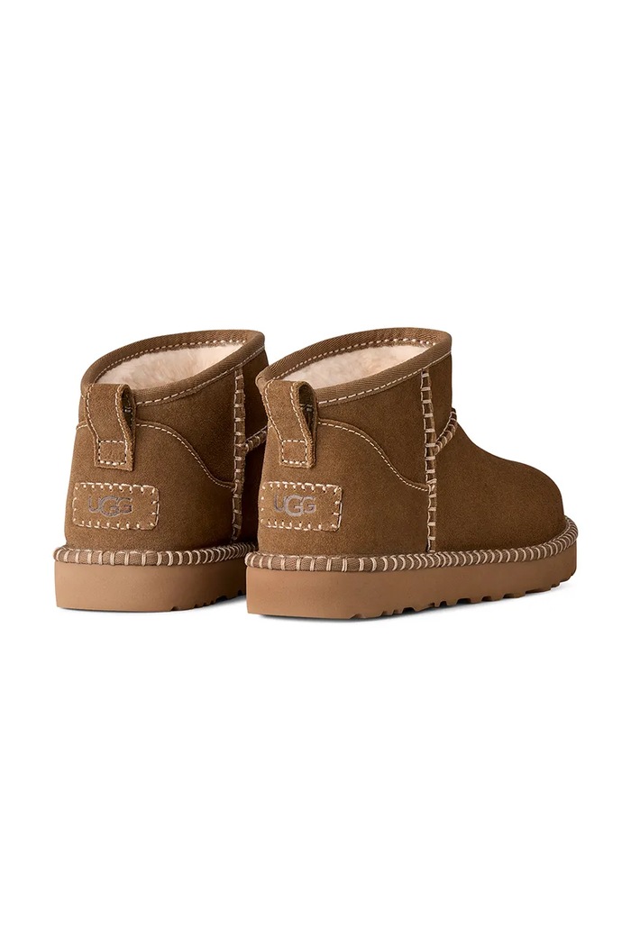 Παπούτσια UGG W Classic Ultra Mini Botanic μπότες χιονιού Γυναικείες σουέτ 1180626.LBNZ καφέ