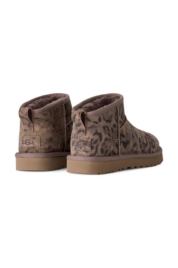 Obutev UGG W Classic Ultra Mini Spotted snežni čevlji ženski semišasti 1180623.CHE rjava