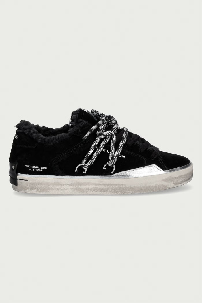 Crime London DISTRESSED tenisice za žene od brušene kože 23001AA9.20 crna AW26
